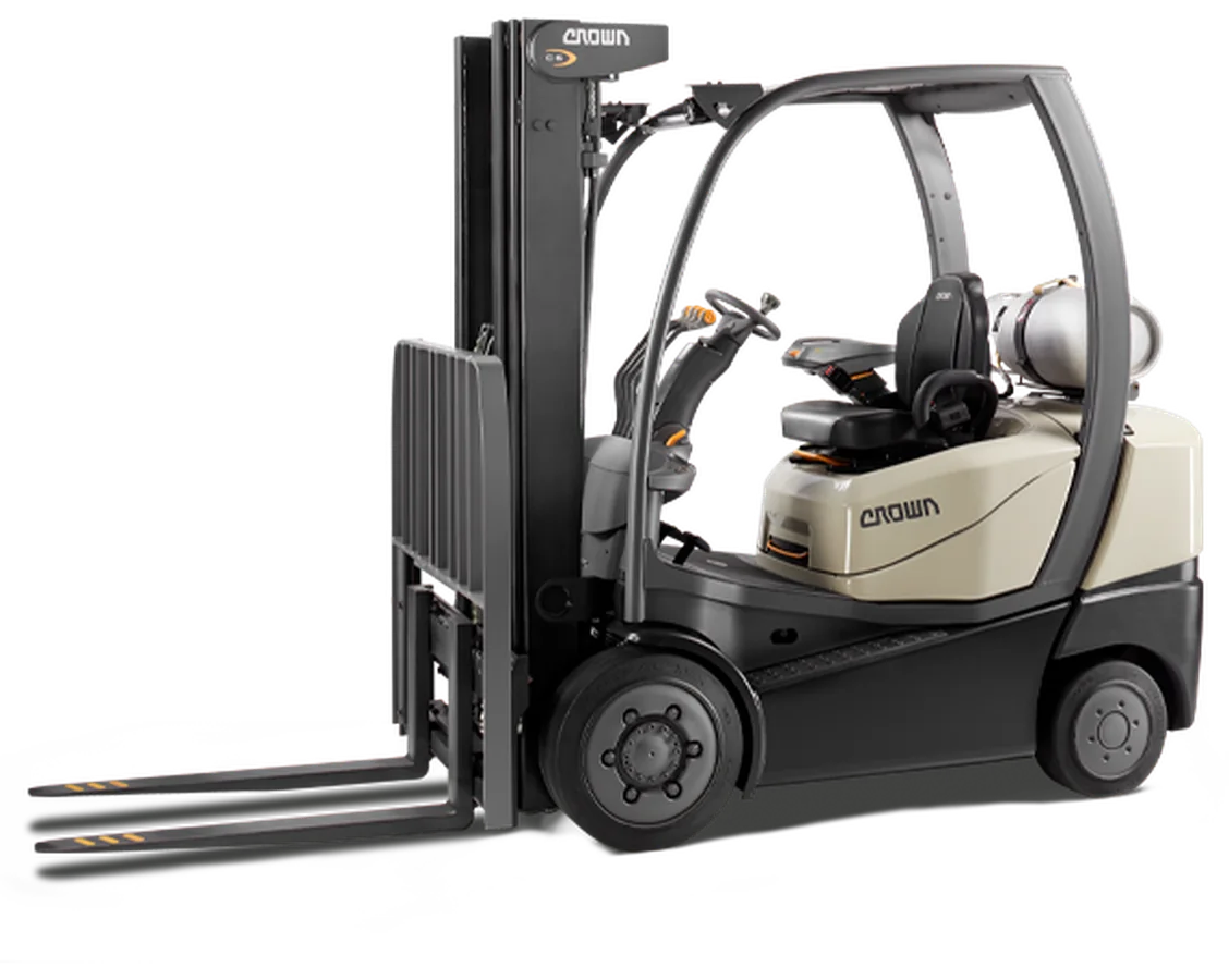 Autoelevador Crown C-5 a combustión con rodado cushion