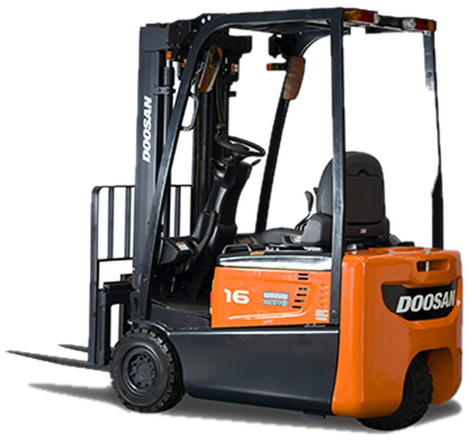 Autoelevador eléctrico Doosan de tres ruedas de la línea B