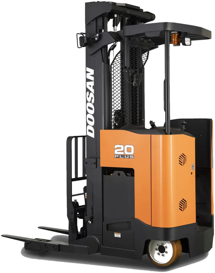 Autoelevador retráctil Doosan de hombre parado de la línea BR